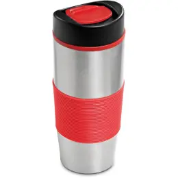 Ridge Stainless Steel & Plastic Double-Wall Tumbler Red